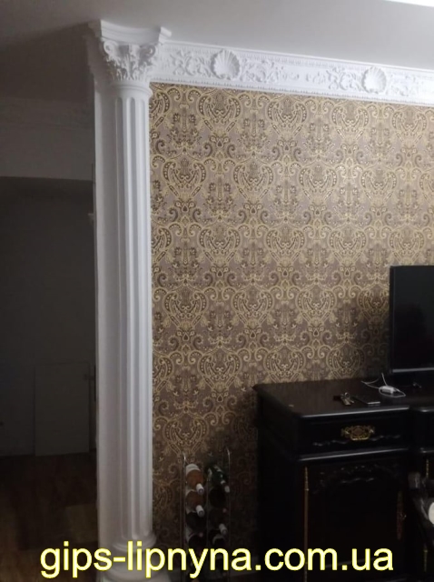 ліпнина з гіпсу, лепка из гипса, гипсовая лепнина